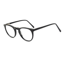 Olet Classic Round Prescription Glasses Black Acetate Frame Small Size 2112020