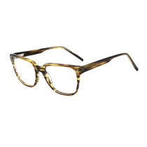Olet Square Prescription Glasses Yellow Tortoise Acetate Frame Medium Size 2162070
