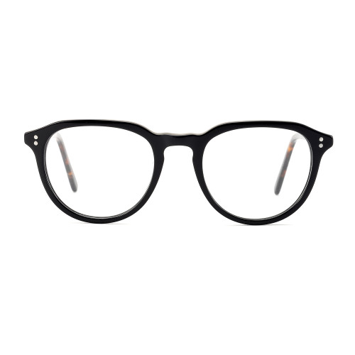 Olet Round Prescription Glasses Black/Tortoise Acetate Frame Medium Size 2142056