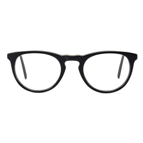 Olet Classic Round Prescription Glasses Black Acetate Frame Small Size 2112020