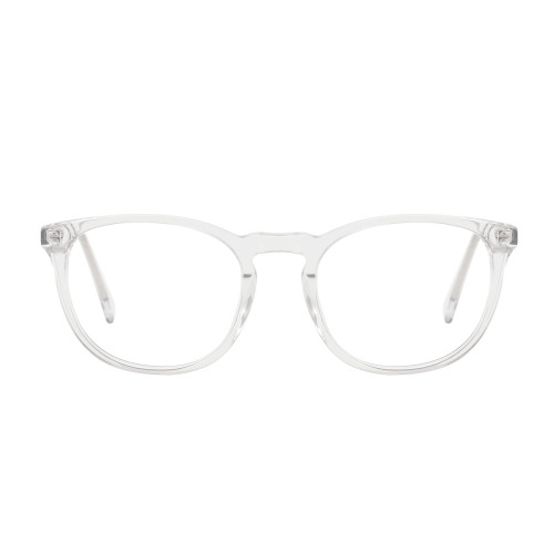 Olet Round Prescription Glasses Transparent Acetate Frame Medium Size 2212088