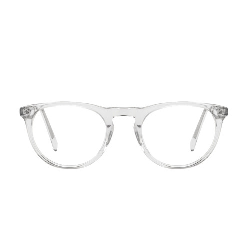 Olet Round Prescription Glasses Clear Acetate Frame Small Size 2112059