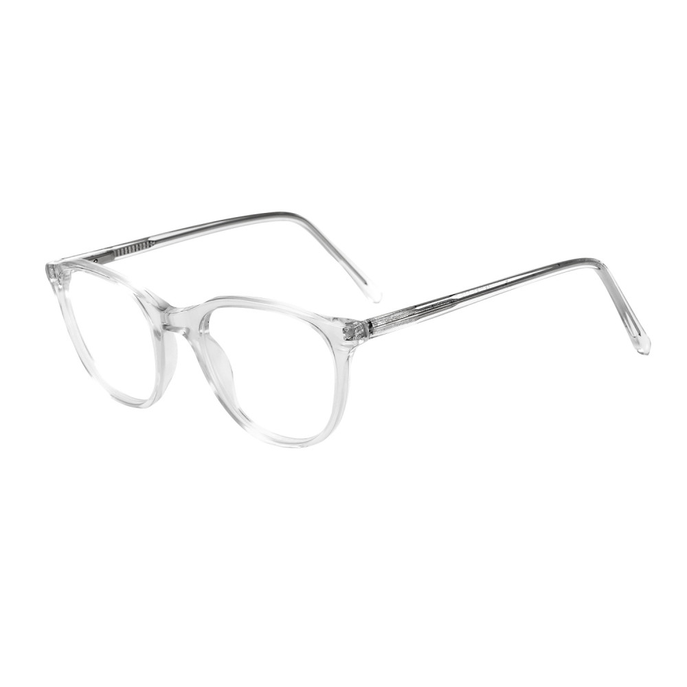Olet Chic Round Prescription Glasses Transparent Acetate  display picture 3