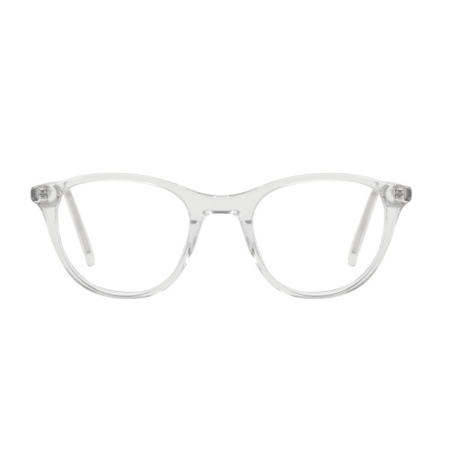 Olet Chic Round Prescription Glasses Transparent Acetate Frame Medium Size 2262108