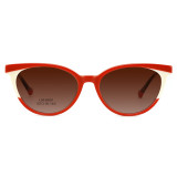 Olet Cat Eye Prescription Glasses Red Acetate Frame Medium Size LM6001C4