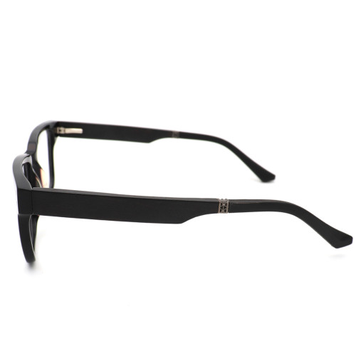 Olet Prescription Glasses Wood Eyeglasses Black Square Frame Medium Size for Women Men 8003C1