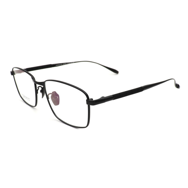 Olet Prescription Glasses Titanium Eyeglasses Black Square Frame Medium Size LP8019C4
