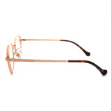 Olet Prescription Glasses Titanium Eyeglasses Gold/Pink Geometric Frame Medium Size for Women LP22131C2