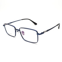 Olet Prescription Glasses Titanium Eyeglasses Blue Square Frame Large Size for Men LP8038C4