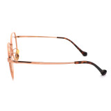 Olet Prescription Glasses Titanium Eyeglasses Gold/Pink Geometric Frame Oversize for Women LP22157C2