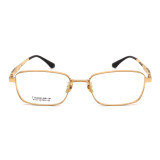 Olet Prescription Glasses Titanium Eyeglasses Gold Square Frame Large Size for Men LP8033C1