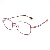 Olet Prescription Glasses Titanium Eyeglasses Purple Oval Frame Large Size for Women LP8028C4