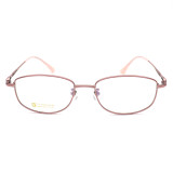 Olet Prescription Glasses Titanium Eyeglasses Pink Oval Frame Large Size for Women LP8007C5