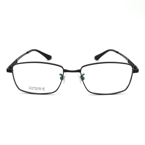Olet Prescription Glasses Titanium Eyeglasses Black Square Frame Large Size for Men LP93135C4