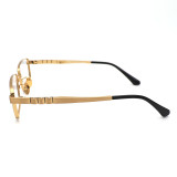Olet Prescription Glasses Titanium Eyeglasses Gold Rectangle Frame Large Size for Men LP8036C1
