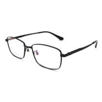 Olet Prescription Glasses Titanium Eyeglasses Black Square Frame Large Size for Men LP93135C4