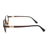 Olet Prescription Glasses Titanium Eyeglasses Coffee Square Frame Oversize for Men LP8034C5