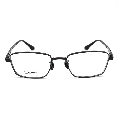 Olet Prescription Glasses Titanium Eyeglasses Black Square Frame Oversize for Men LP8034C2