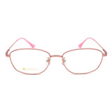Olet Prescription Glasses Titanium Eyeglasses Pink Geometric Frame Medium Size for Women LP8022C5