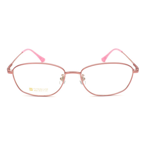 Olet Prescription Glasses Titanium Eyeglasses Pink Geometric Frame Medium Size for Women LP8022C5