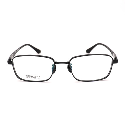 Olet Prescription Glasses Titanium Eyeglasses Black Square Frame Large Size for Men LP8033C2