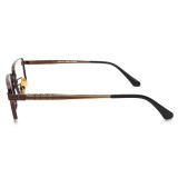 Olet Prescription Glasses Titanium Eyeglasses Coffee Square Frame Large Size for Men LP8031C5