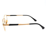 Olet Prescription Glasses Titanium Eyeglasses Gold Square Frame Medium Size LP8018C1