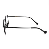 Olet Prescription Glasses Titanium Eyeglasses Black Geometric Frame Oversize LP22157C1