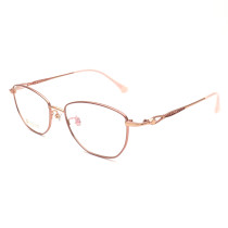 Olet Prescription Glasses Titanium Eyeglasses Pink Oval Frame Large Size for Women LP8005C5