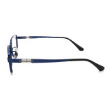 Olet Prescription Glasses Titanium Eyeglasses Blue Square Frame Large Size for Men LP8035C4