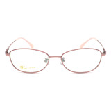 Olet Prescription Glasses Titanium Eyeglasses Pink Oval Frame Medium Size for Women LP8009C5