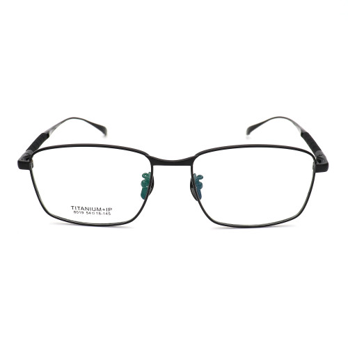 Olet Prescription Glasses Titanium Eyeglasses Black Square Frame Medium Size LP8019C4