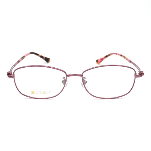 Olet Prescription Glasses Titanium Eyeglasses Purple Oval Frame Large Size for Women LP8028C4