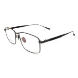 Olet Prescription Glasses Titanium Eyeglasses Gunmetal Rectangle Frame Medium Size LP8020C3