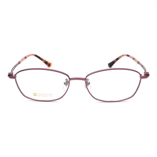 Olet Prescription Glasses Titanium Eyeglasses Purple Oval Frame Large Size for Women LP8029C4