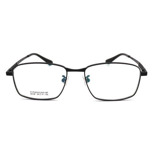 Olet Prescription Glasses Titanium Eyeglasses Black Square Frame Medium Size for Men LP93139C4