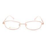 Olet Prescription Glasses Titanium Eyeglasses Gold Oval Frame Medium Size for Women LP8008C2