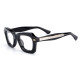Olet Prescription Glasses Thick Acetate Eyeglasses Black Geometric Frame Medium Size TA1109C1