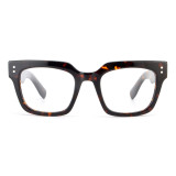 Olet Prescription Glasses Thick Acetate Eyeglasses Tortoise Trendy Square Frame Medium Size TA1090C2