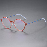 Acetate/Titanium Glasses 6558 - Wide Size