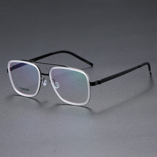 Acetate/Titanium Glasses 9911 - Wide Size