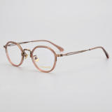 Acetate/Titanium Glasses E-053 - Medium Size
