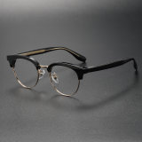 Browline Titanium & Acetate Glasses XC-64