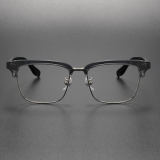 Browline Titanium & Acetate Glasses XC-63