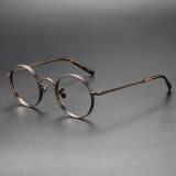 Handmade Round Titanium Glasses M3100