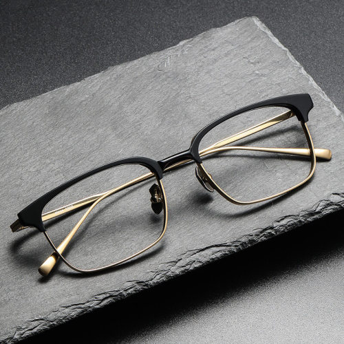 Progressive Readers - Browline Titanium Eyeglasses Frame LE0498 - Large Size