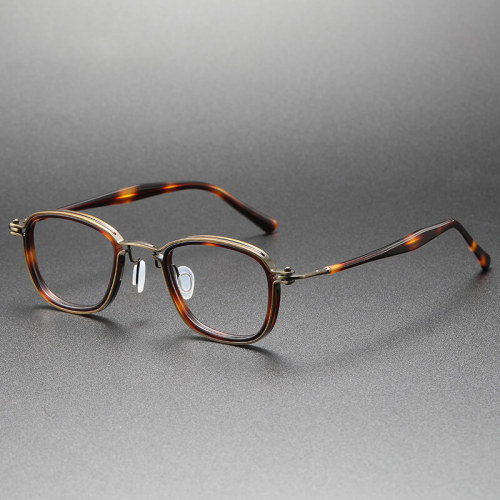 Progressive Glasses On Line - Oval Titanium Eyeglasses Frame LE0448 - Large Size