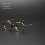 Multifocal Spectacles - Oval Titanium Glasses Frame LE0369 - Medium Size