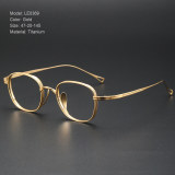 Multifocal Spectacles - Oval Titanium Glasses Frame LE0369 - Medium Size