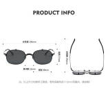 Gold Large Oval Titanium Flip Up Prescription Glasses LE0378